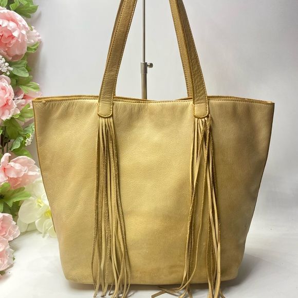 Lucky Brand Handbags - Lucky Brand Cowhide Leather Tote Bag Tan X-Large